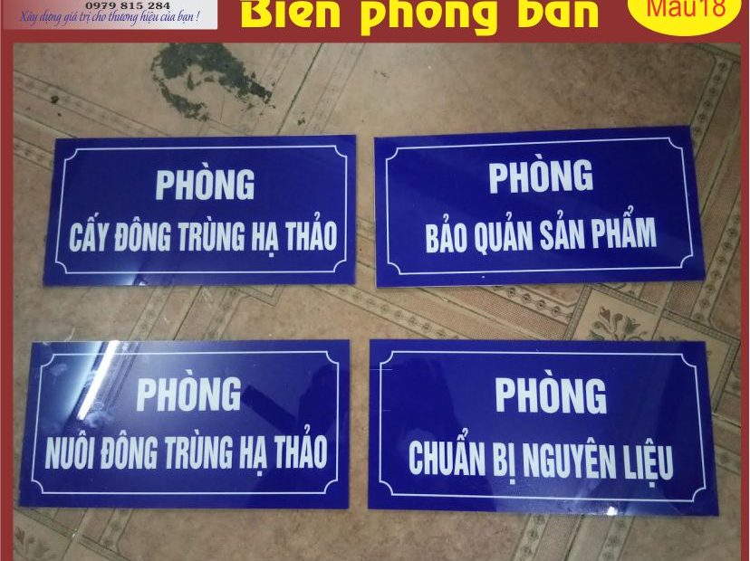 Biển Phòng Ban Giá Rẻ, Lấy Ngay, Chỉ Từ 35.000Đ/ Sp– Hoàng Kim Việt Nam
