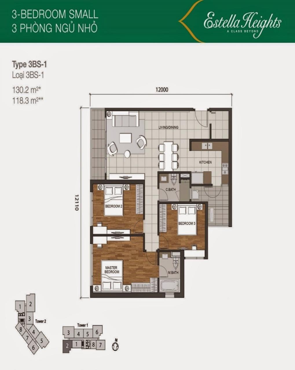 Căn Hộ Estella Heights Gồm 3 Phòng Ngủ Nội Thất Đẹp Tại Tháp T3 Tầng Cao  Cần Bán | Công Ty Bđs Proviewland